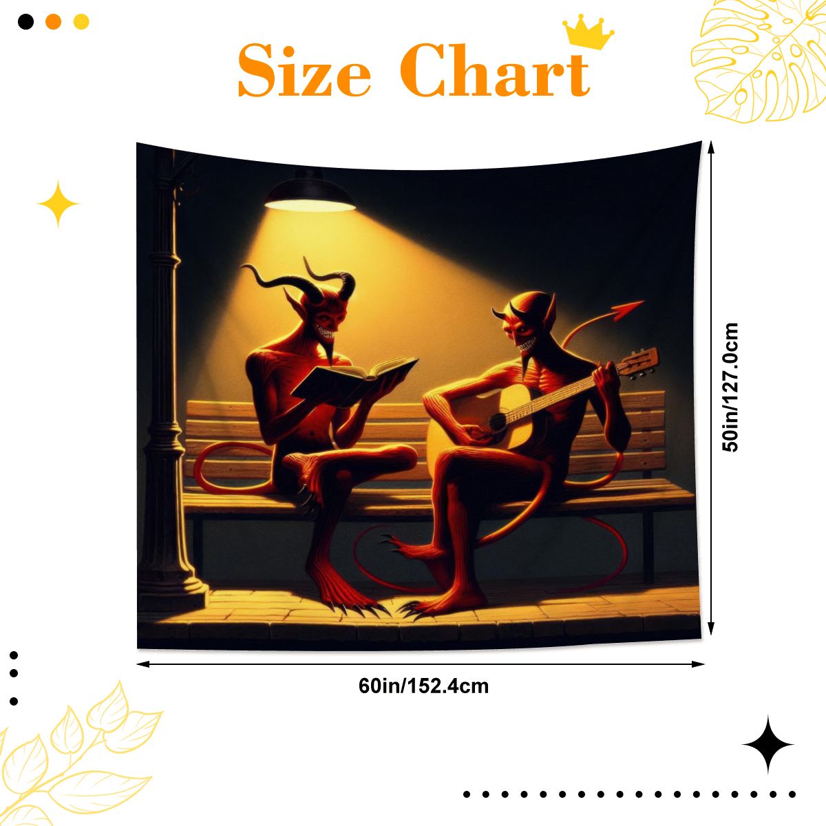 Fiend Friends Lightweight Wall Tapestry (Fabric Wall Hanging - USA) - Gregg Acini Adoree Designs - Wall Coverings