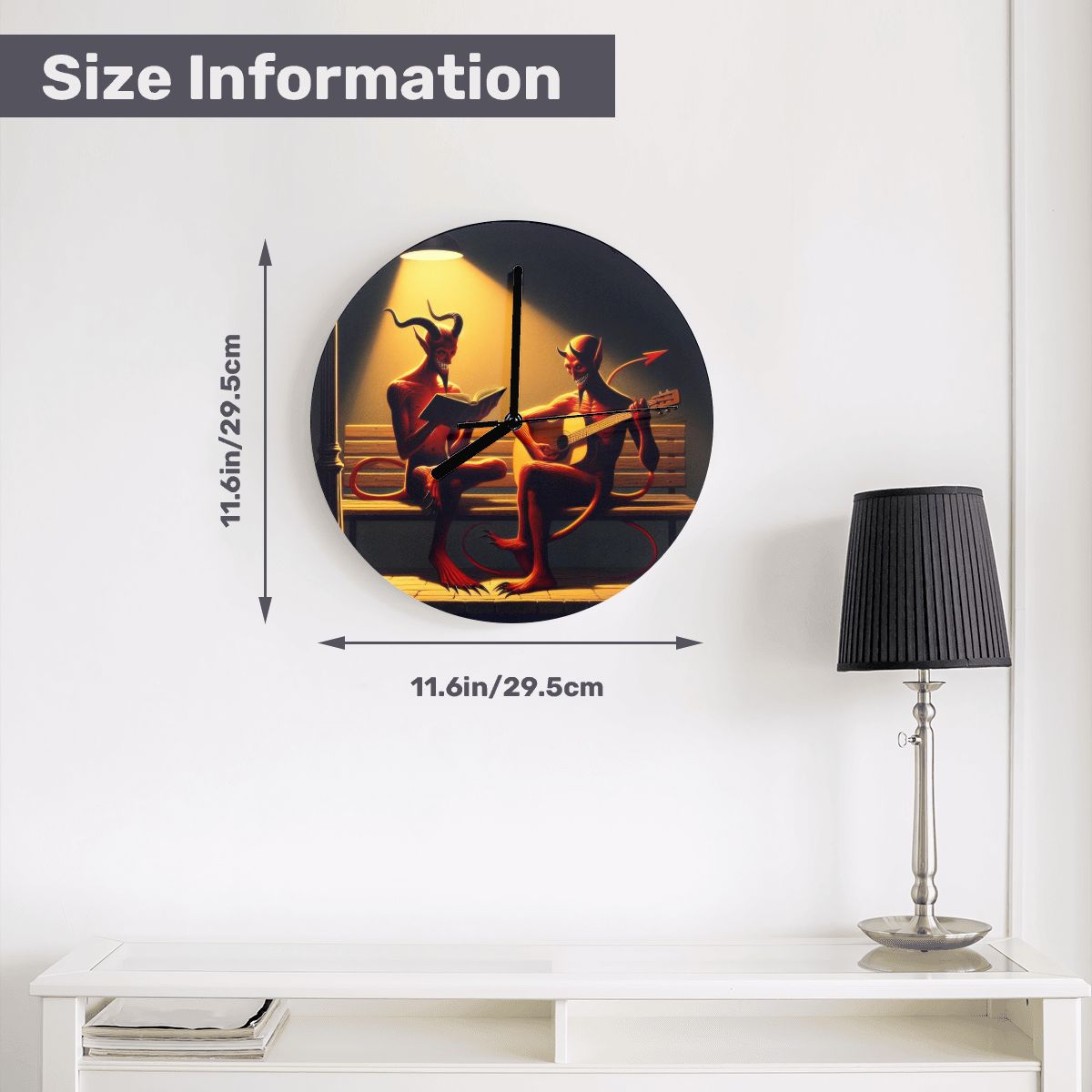 Fiend Friends MDF Wall Clock (Made in USA) - Gregg Acini Adoree Designs - Wall Clock