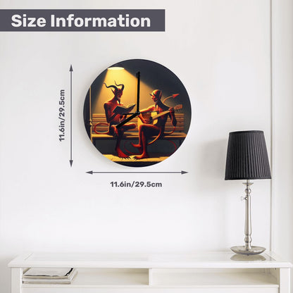 Fiend Friends MDF Wall Clock (Made in USA) - Gregg Acini Adoree Designs - Wall Clock