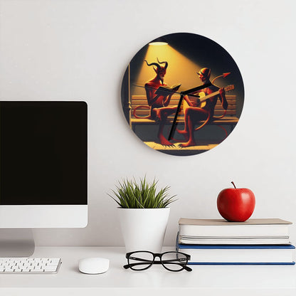 Fiend Friends MDF Wall Clock (Made in USA) - Gregg Acini Adoree Designs - Wall Clock