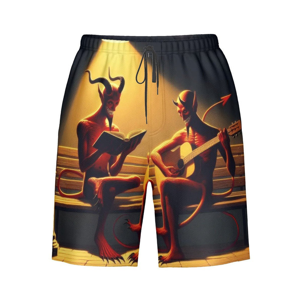 Fiend Friends Men's Beach Shorts - Gregg Acini Adoree Designs - Swimsuit
