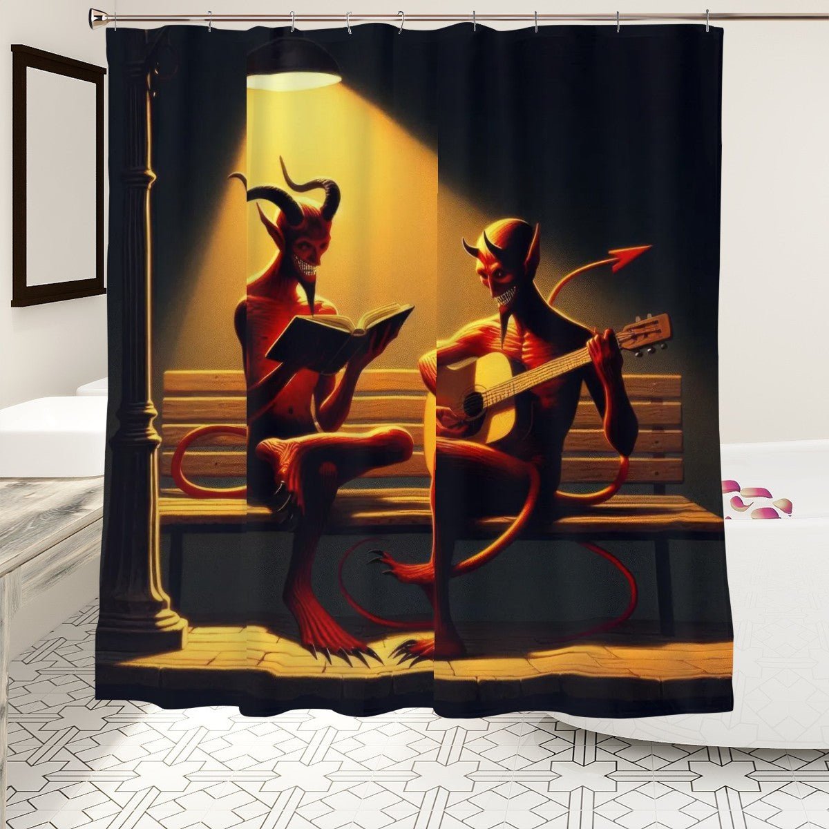 Fiend Friends Shower Curtain - Gregg Acini Adoree Designs - shower curtain