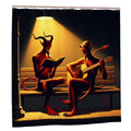 Fiend Friends Shower Curtain - Gregg Acini Adoree Designs - shower curtain