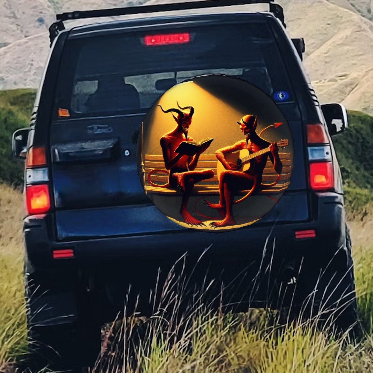 Fiend Friends - Thickened Spare Tire Cover - Gregg Acini Adoree Designs - Spare Tire Cover