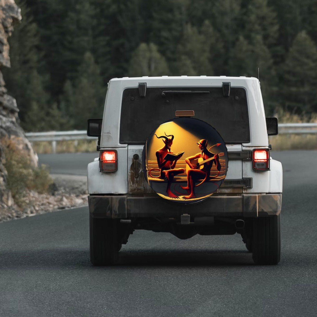 Fiend Friends - Thickened Spare Tire Cover - Gregg Acini Adoree Designs - Spare Tire Cover