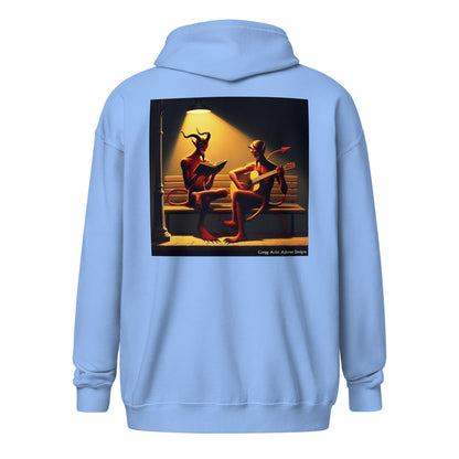 Fiend Friends Unisex heavy blend zip hoodie - Gregg Acini Adoree Designs - Hoodie