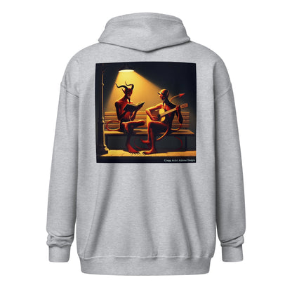 Fiend Friends Unisex heavy blend zip hoodie - Gregg Acini Adoree Designs - Hoodie