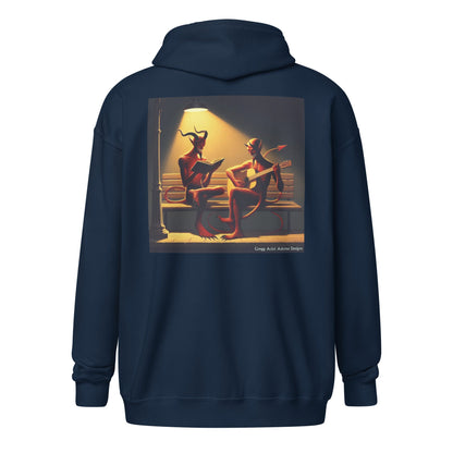 Fiend Friends Unisex heavy blend zip hoodie - Gregg Acini Adoree Designs - Hoodie