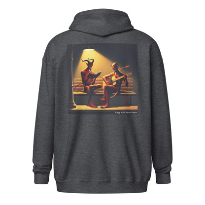 Fiend Friends Unisex heavy blend zip hoodie - Gregg Acini Adoree Designs - Hoodie