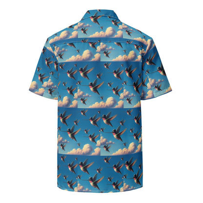 Flock of Hummingbirds Unisex button shirt by Gregg Acini Adoree Designs - Gregg Acini Adoree Designs - Button Down Shirt