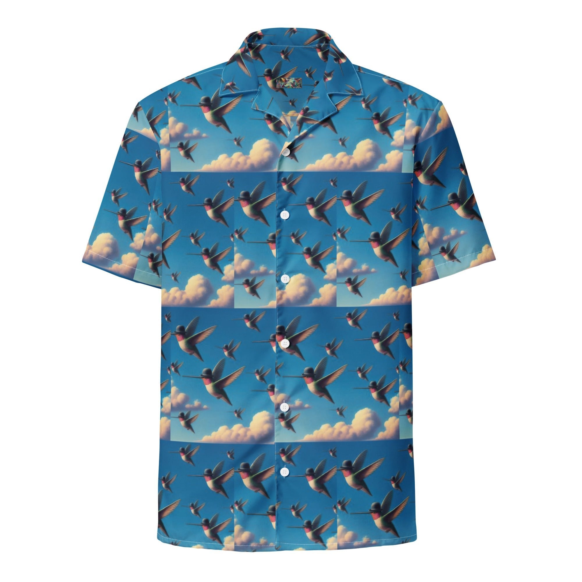 Flock of Hummingbirds Unisex button shirt by Gregg Acini Adoree Designs - Gregg Acini Adoree Designs - Button Down Shirt