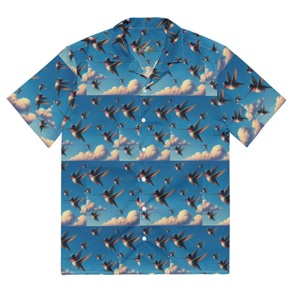 Flock of Hummingbirds Unisex button shirt by Gregg Acini Adoree Designs - Gregg Acini Adoree Designs - Button Down Shirt