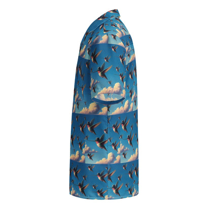 Flock of Hummingbirds Unisex button shirt by Gregg Acini Adoree Designs - Gregg Acini Adoree Designs - Button Down Shirt
