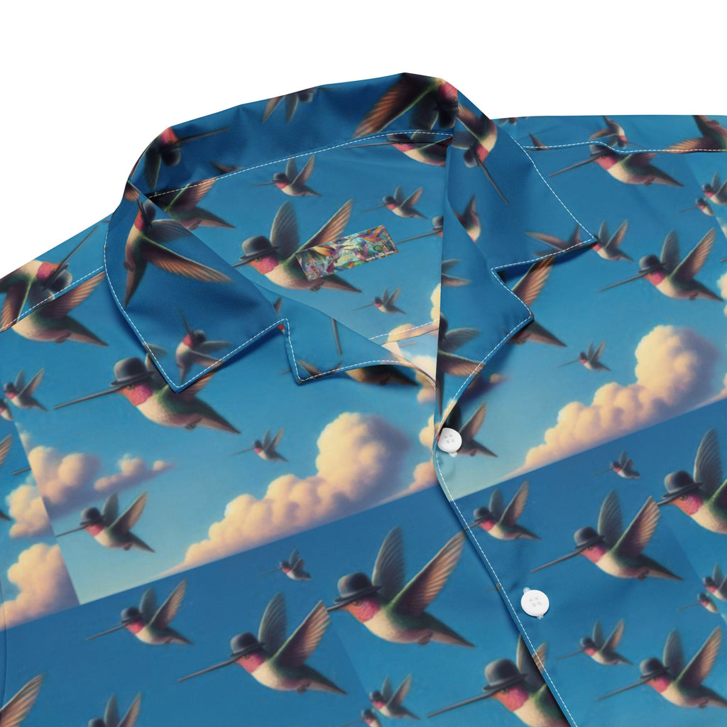 Flock of Hummingbirds Unisex button shirt by Gregg Acini Adoree Designs - Gregg Acini Adoree Designs - Button Down Shirt