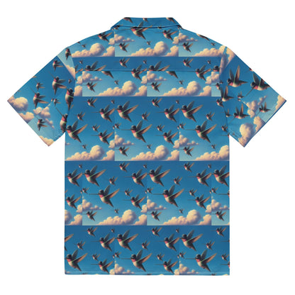 Flock of Hummingbirds Unisex button shirt by Gregg Acini Adoree Designs - Gregg Acini Adoree Designs - Button Down Shirt