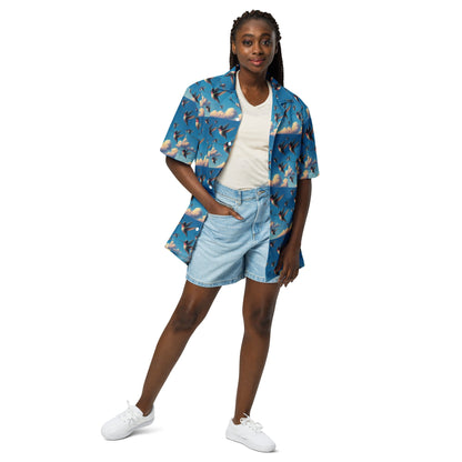 Flock of Hummingbirds Unisex button shirt by Gregg Acini Adoree Designs - Gregg Acini Adoree Designs - Button Down Shirt