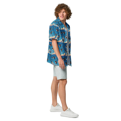 Flock of Hummingbirds Unisex button shirt by Gregg Acini Adoree Designs - Gregg Acini Adoree Designs - Button Down Shirt