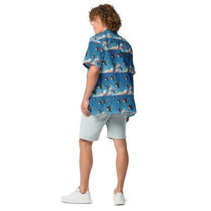 Flock of Hummingbirds Unisex button shirt by Gregg Acini Adoree Designs - Gregg Acini Adoree Designs - Button Down Shirt