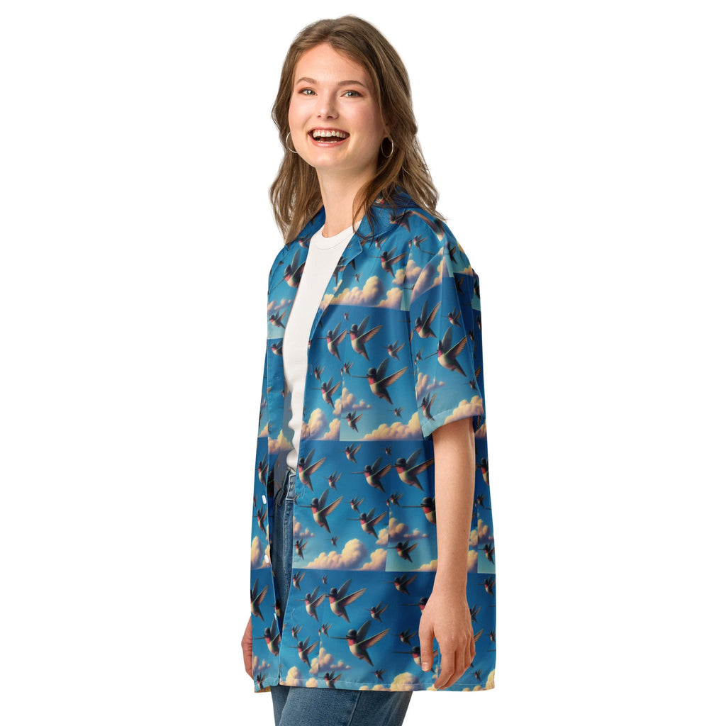Flock of Hummingbirds Unisex button shirt by Gregg Acini Adoree Designs - Gregg Acini Adoree Designs - Button Down Shirt