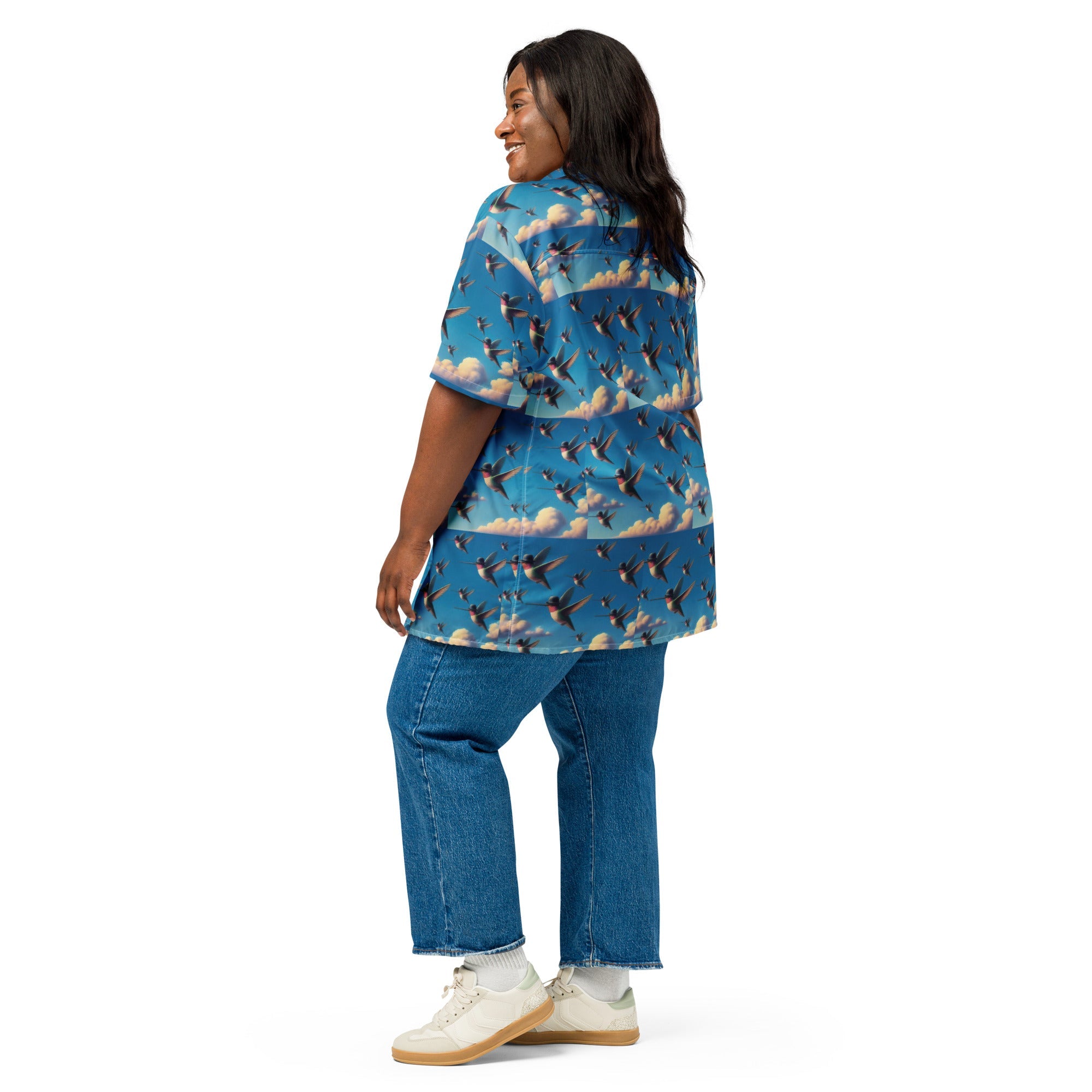 Flock of Hummingbirds Unisex button shirt by Gregg Acini Adoree Designs - Gregg Acini Adoree Designs - Button Down Shirt