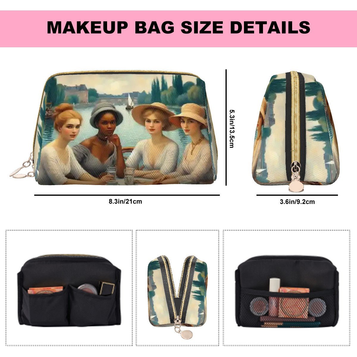 Florence is Late Large Leather Makeup Bag - Gregg Acini Adoree Designs - Bags