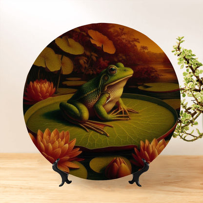 Frog on a Lilypad Decorative Plate - Gregg Acini Adoree Designs - Home Accessories