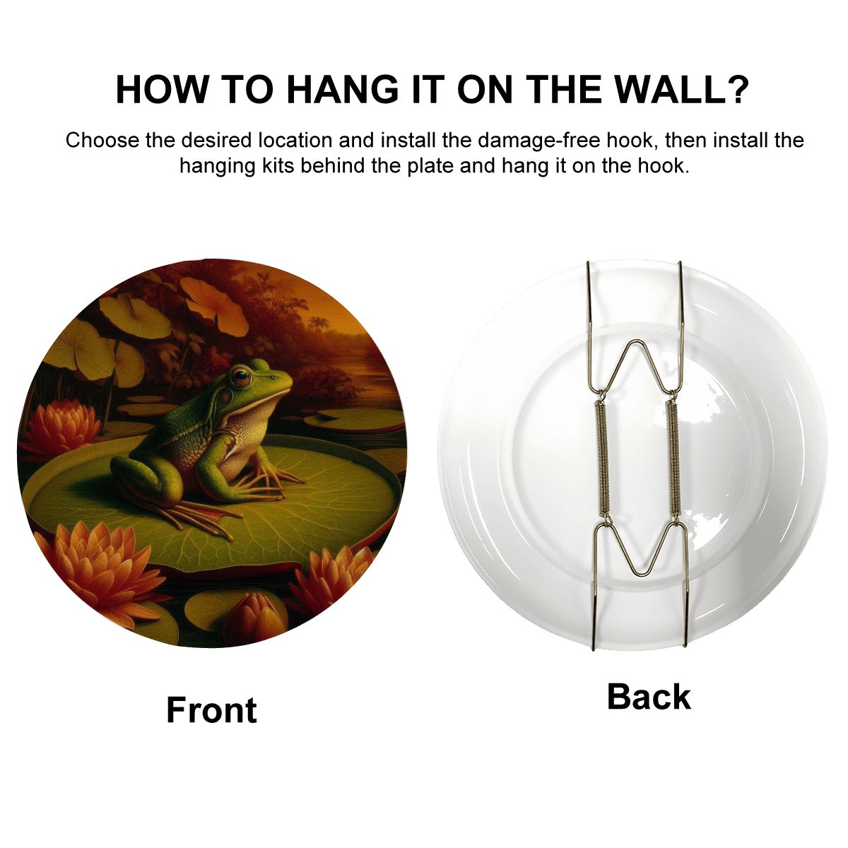 Frog on a Lilypad Decorative Plate - Gregg Acini Adoree Designs - Home Accessories