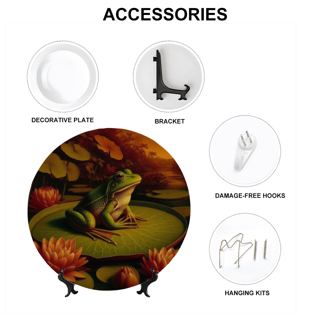 Frog on a Lilypad Decorative Plate - Gregg Acini Adoree Designs - Home Accessories