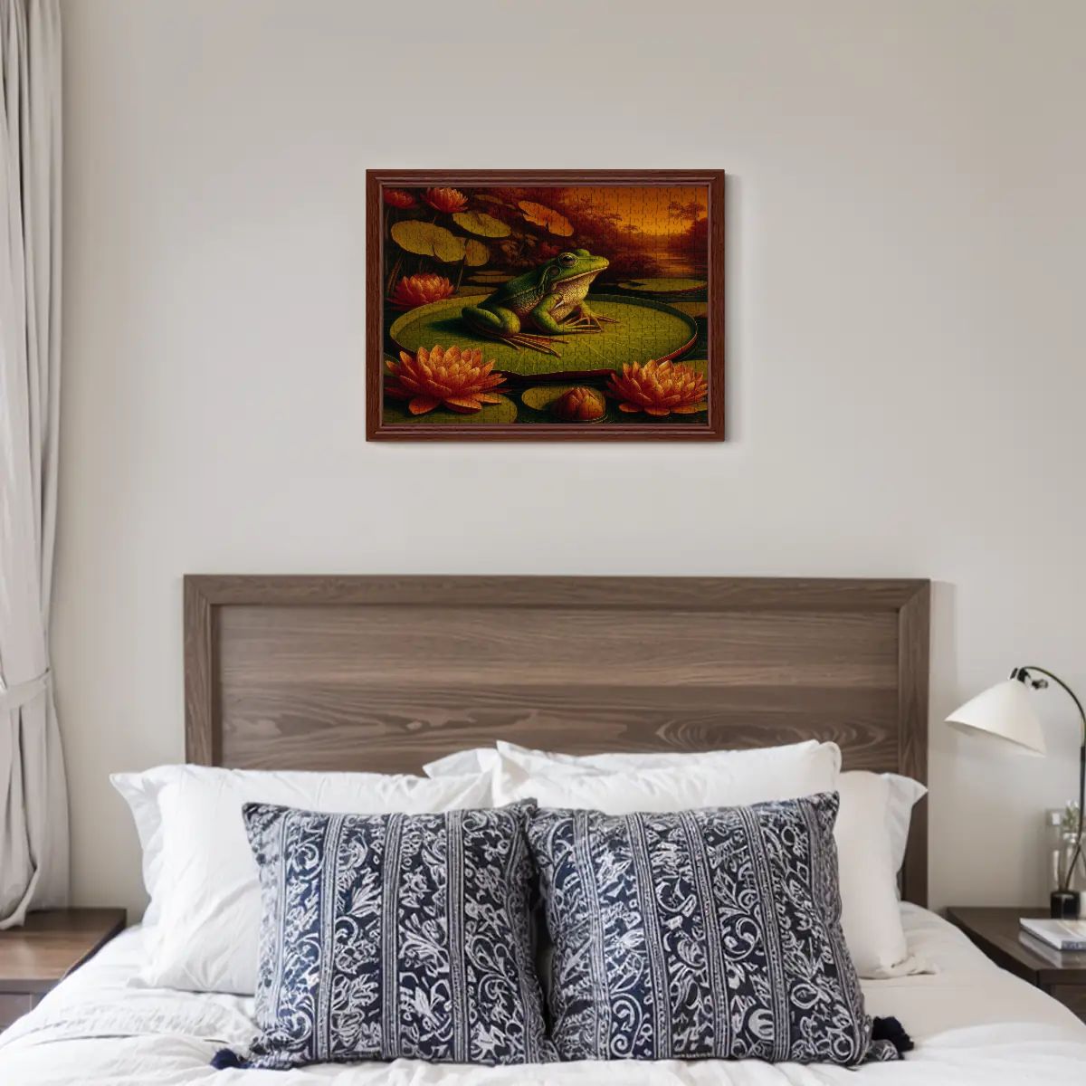 Frog on a Lilypad Wooden Jigsaw Puzzles 500 pcs - Gregg Acini Adoree Designs - Jigsaw Puzzle