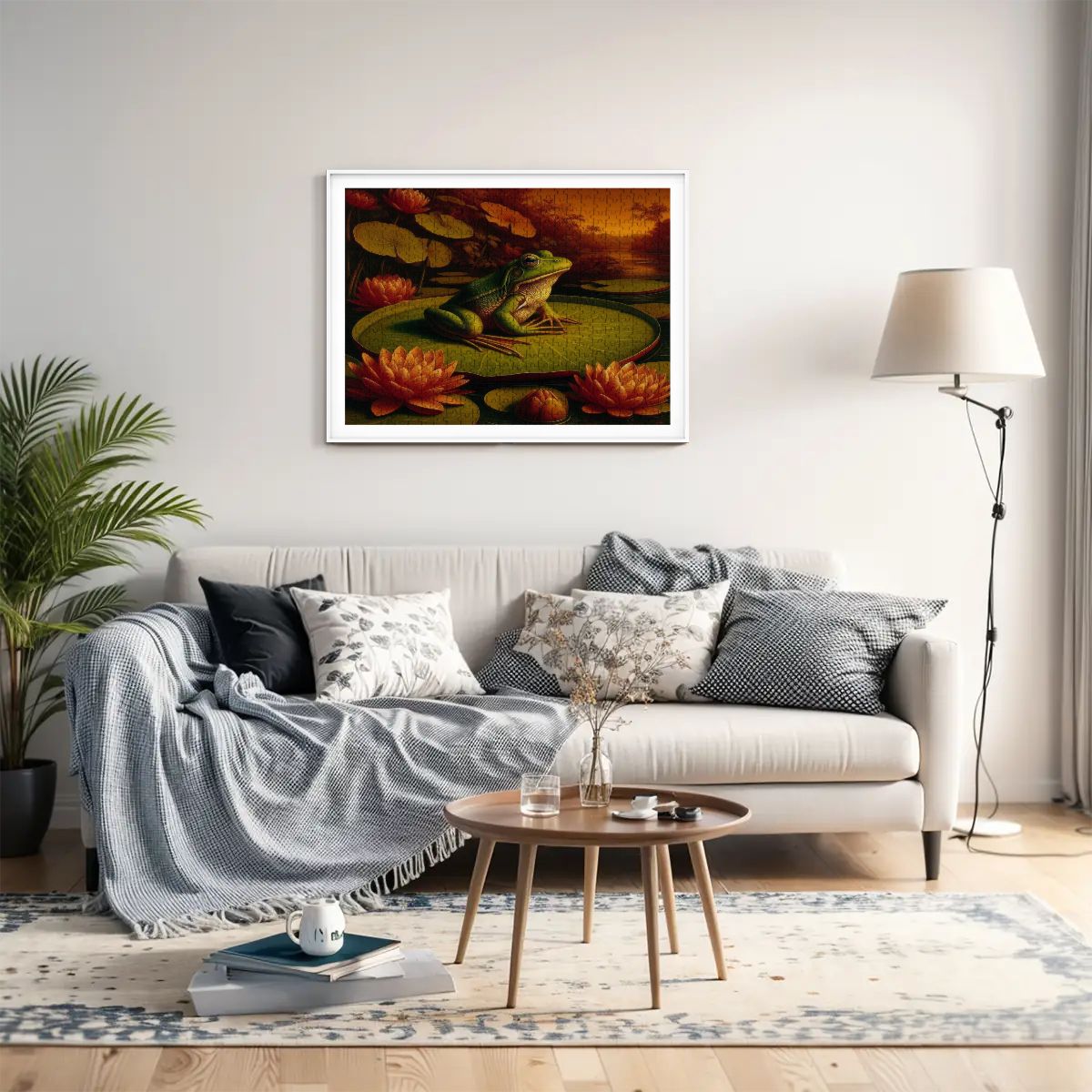 Frog on a Lilypad Wooden Jigsaw Puzzles 500 pcs - Gregg Acini Adoree Designs - Jigsaw Puzzle