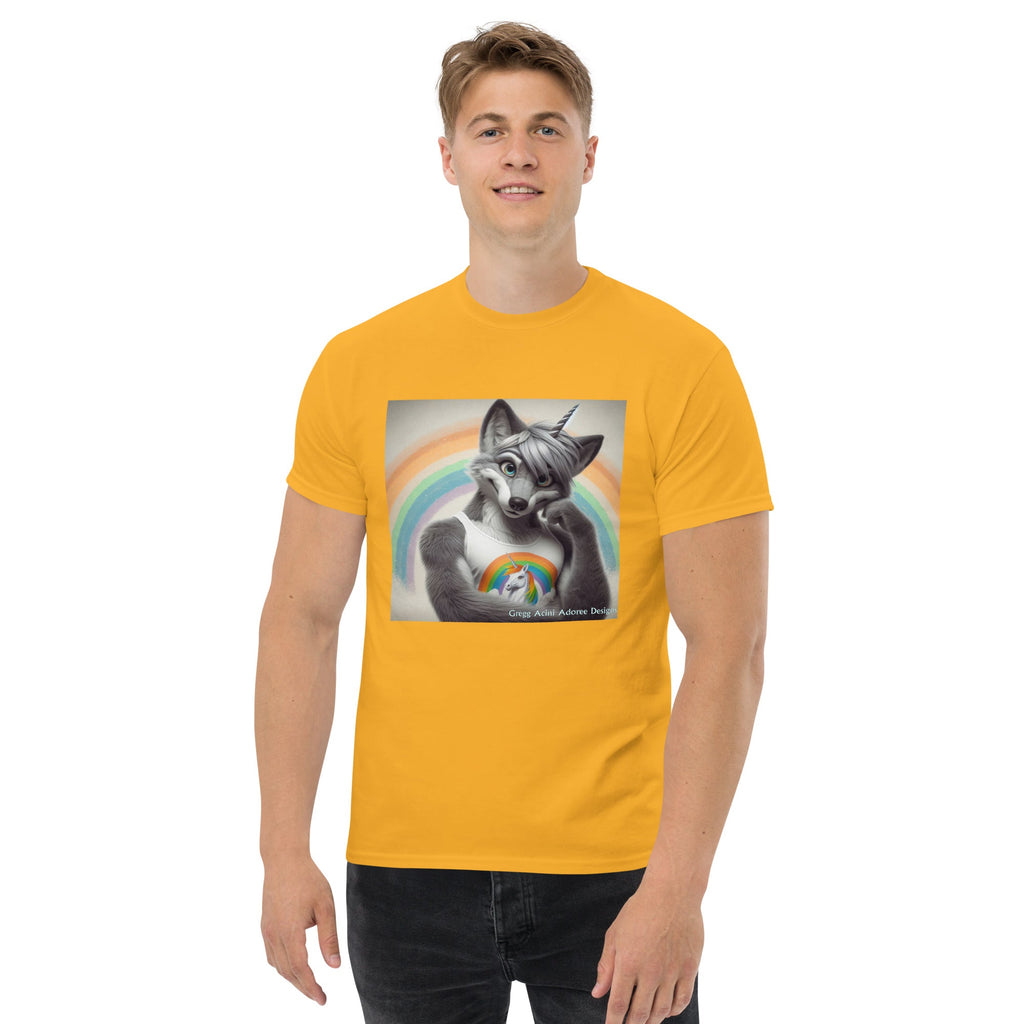 Furry Fox Unisex classic tee by Gregg Acini Adoree Designs - Gregg Acini Adoree Designs - Tee Shirt