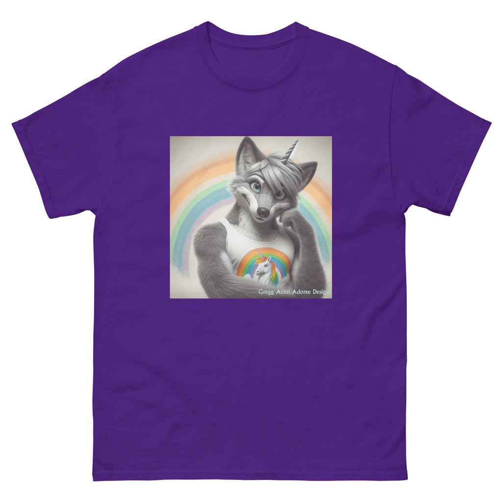 Furry Fox Unisex classic tee by Gregg Acini Adoree Designs - Gregg Acini Adoree Designs - Tee Shirt
