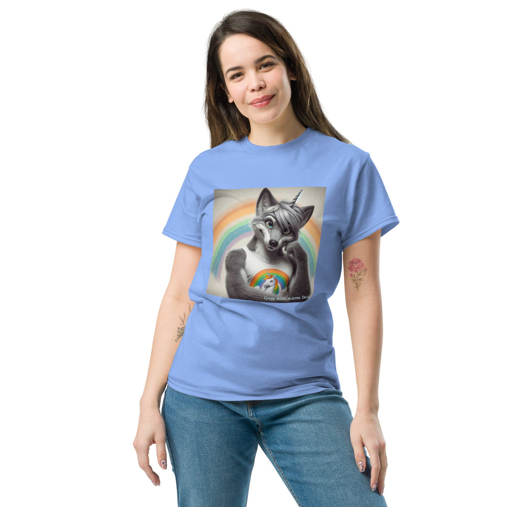 Furry Fox Unisex classic tee by Gregg Acini Adoree Designs - Gregg Acini Adoree Designs - Tee Shirt