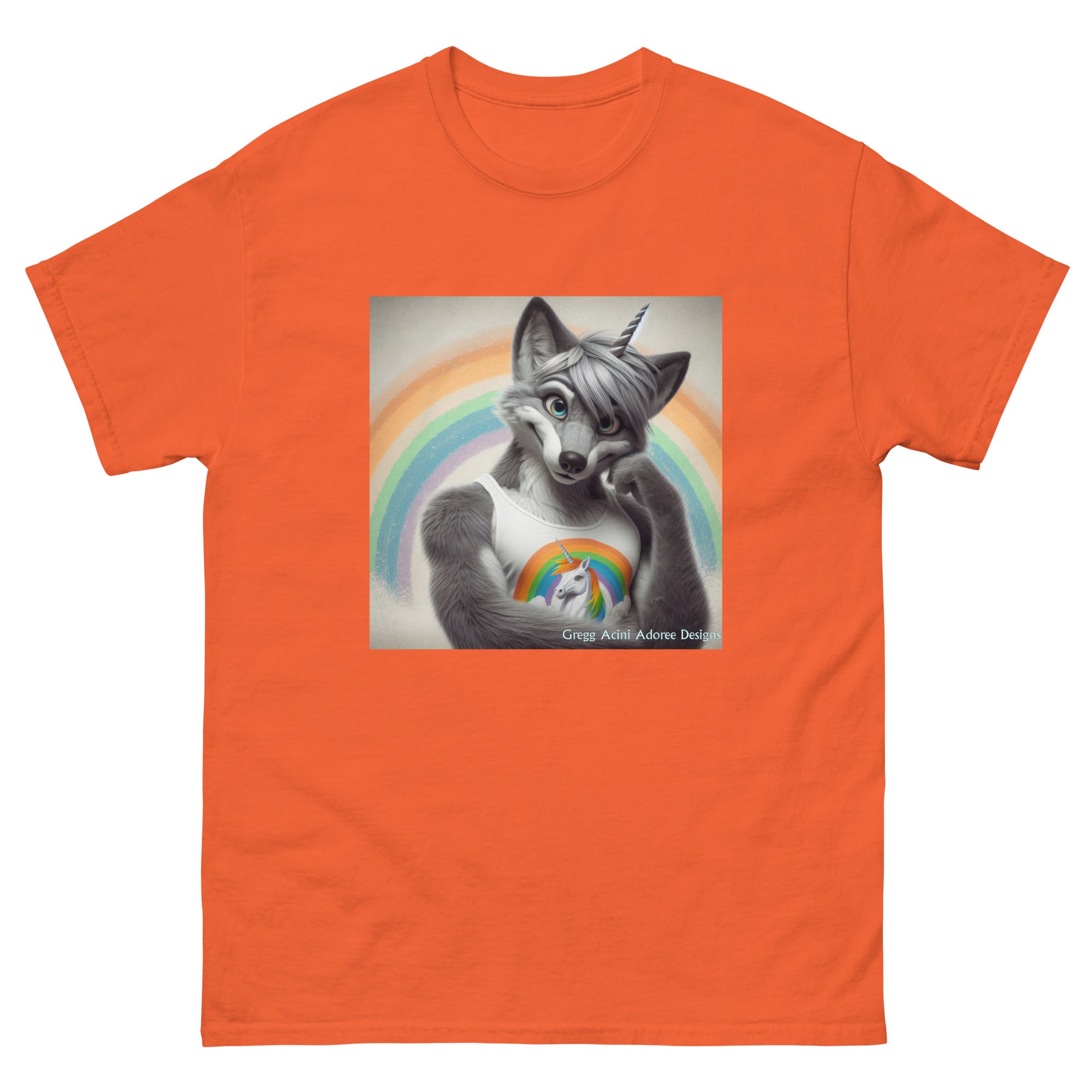 Furry Fox Unisex classic tee by Gregg Acini Adoree Designs - Gregg Acini Adoree Designs - Tee Shirt