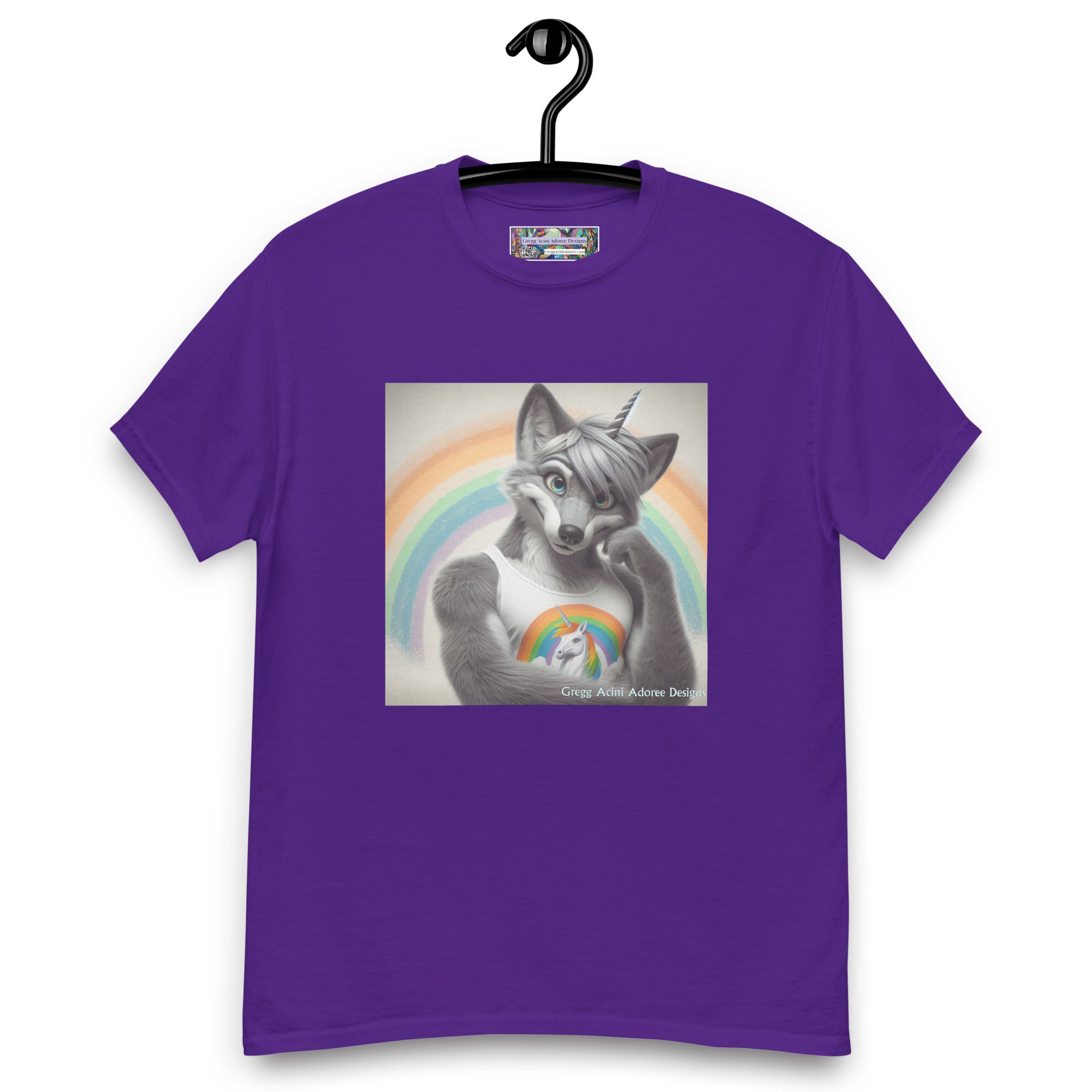 Furry Fox Unisex classic tee by Gregg Acini Adoree Designs - Gregg Acini Adoree Designs - Tee Shirt