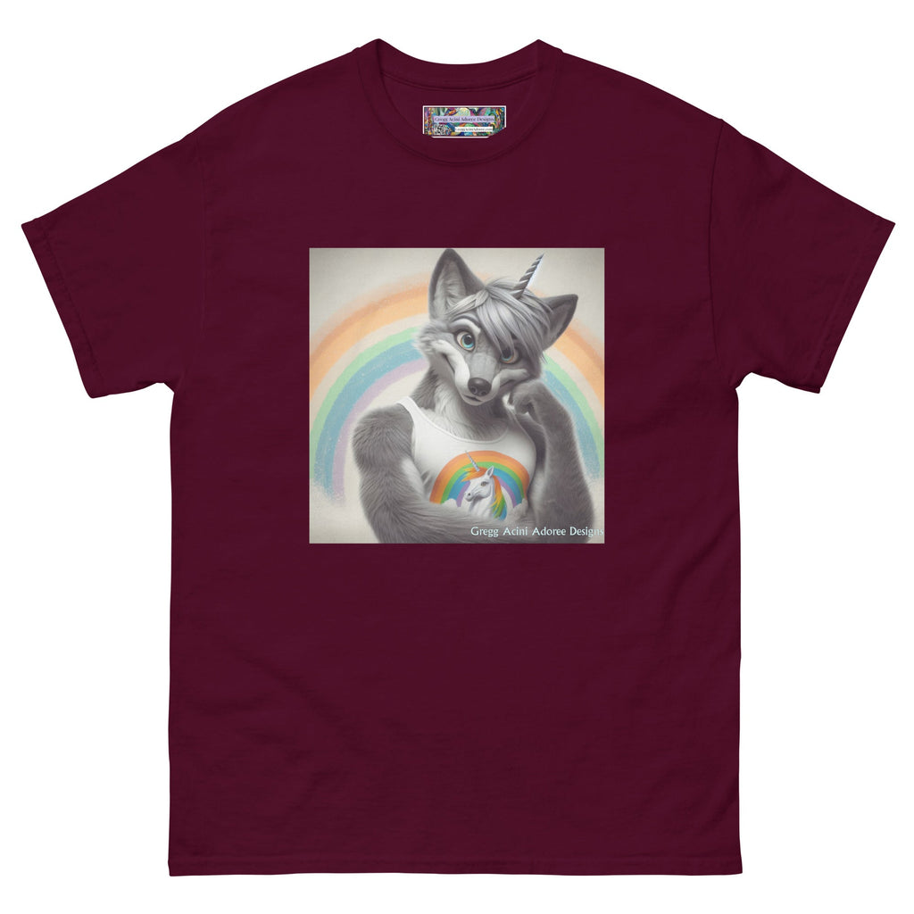 Furry Fox Unisex classic tee by Gregg Acini Adoree Designs - Gregg Acini Adoree Designs - Tee Shirt