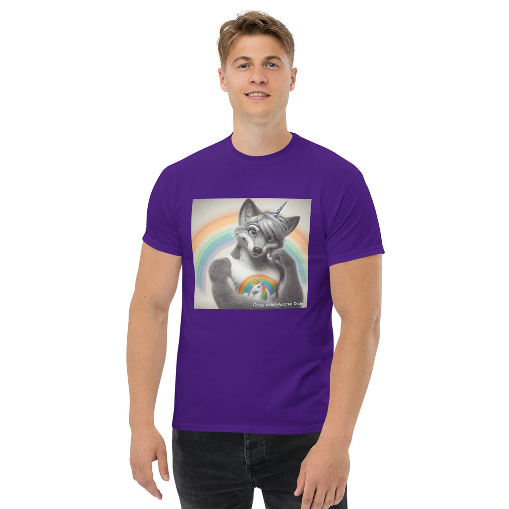 Furry Fox Unisex classic tee by Gregg Acini Adoree Designs - Gregg Acini Adoree Designs - Tee Shirt