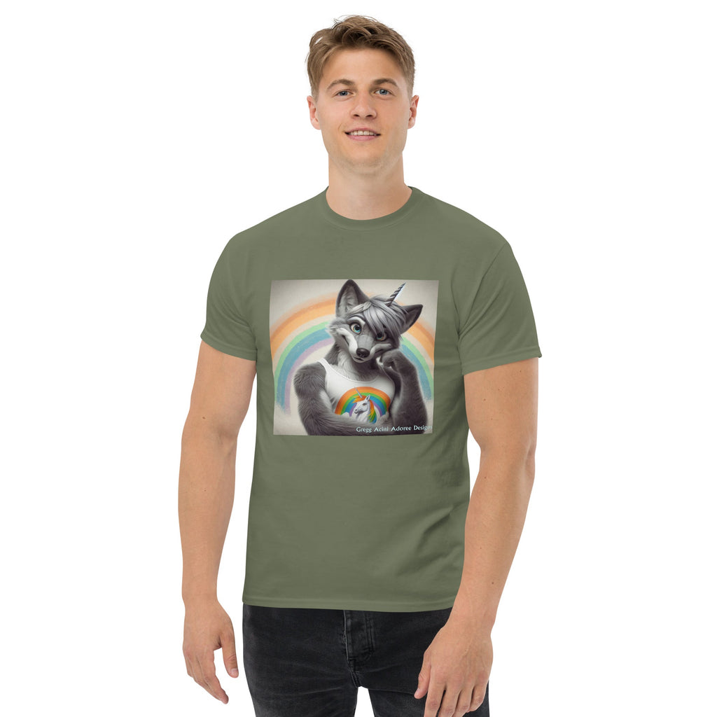 Furry Fox Unisex classic tee by Gregg Acini Adoree Designs - Gregg Acini Adoree Designs - Tee Shirt