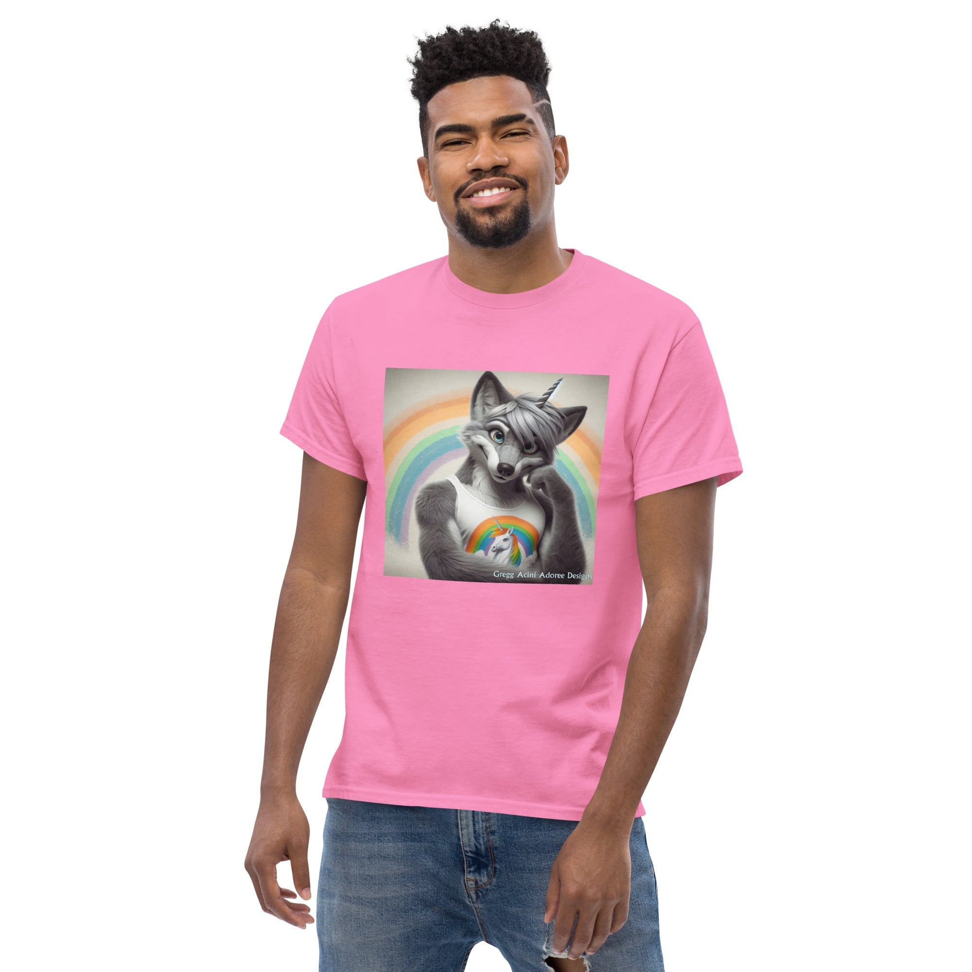 Furry Fox Unisex classic tee by Gregg Acini Adoree Designs - Gregg Acini Adoree Designs - Tee Shirt