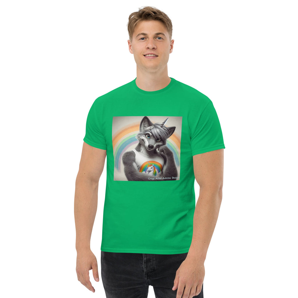 Furry Fox Unisex classic tee by Gregg Acini Adoree Designs - Gregg Acini Adoree Designs - Tee Shirt