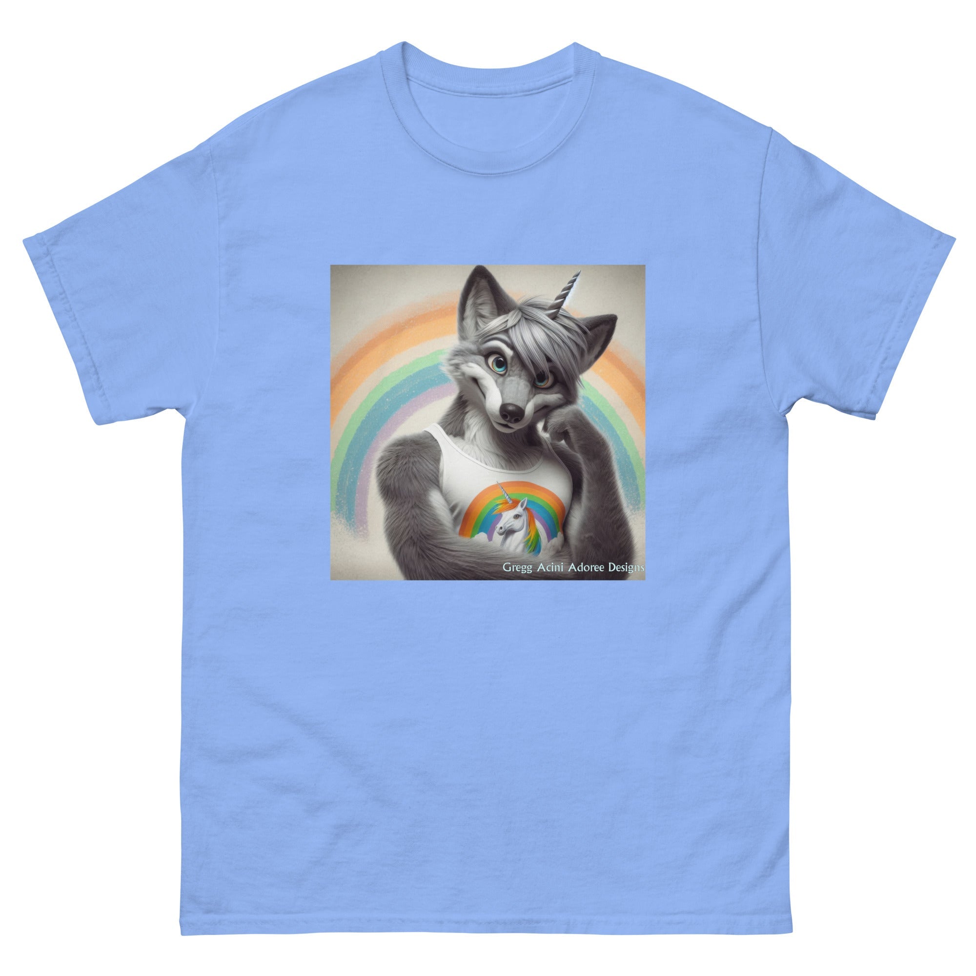 Furry Fox Unisex classic tee by Gregg Acini Adoree Designs - Gregg Acini Adoree Designs - Tee Shirt