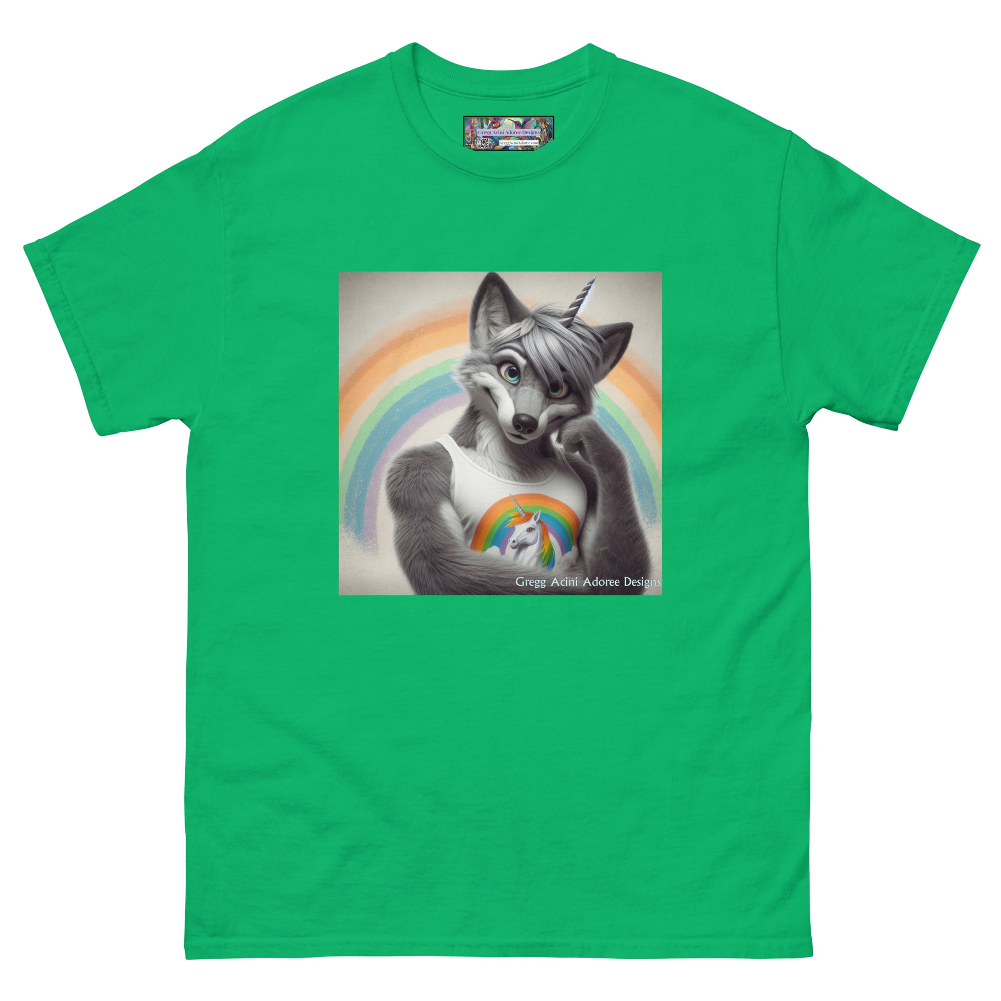 Furry Fox Unisex classic tee by Gregg Acini Adoree Designs - Gregg Acini Adoree Designs - Tee Shirt