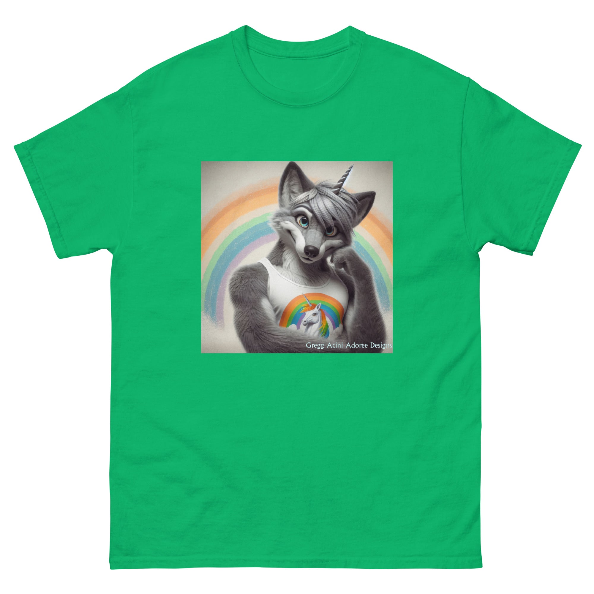 Furry Fox Unisex classic tee by Gregg Acini Adoree Designs - Gregg Acini Adoree Designs - Tee Shirt