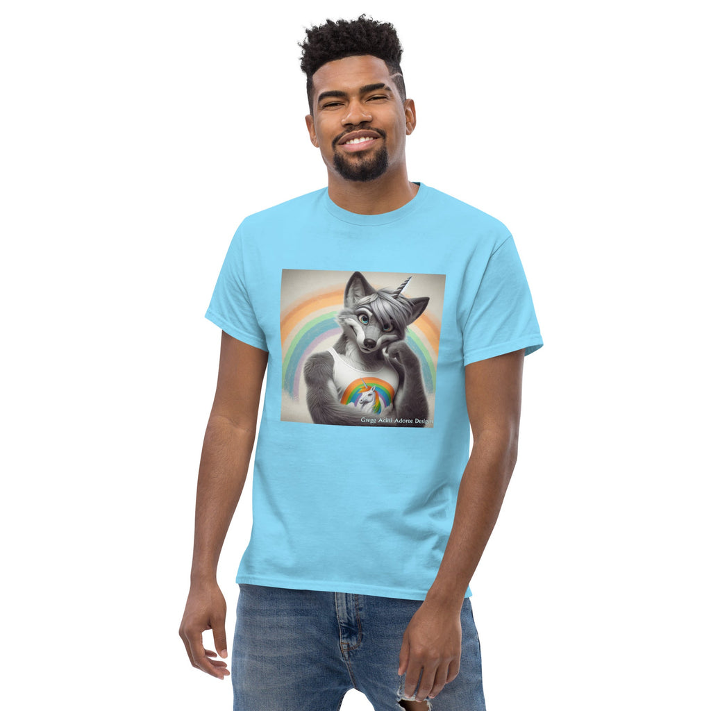 Furry Fox Unisex classic tee by Gregg Acini Adoree Designs - Gregg Acini Adoree Designs - Tee Shirt