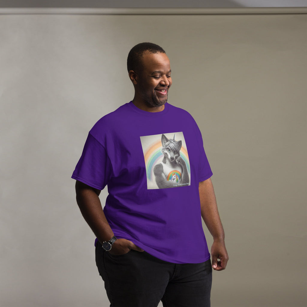 Furry Fox Unisex classic tee by Gregg Acini Adoree Designs - Gregg Acini Adoree Designs - Tee Shirt