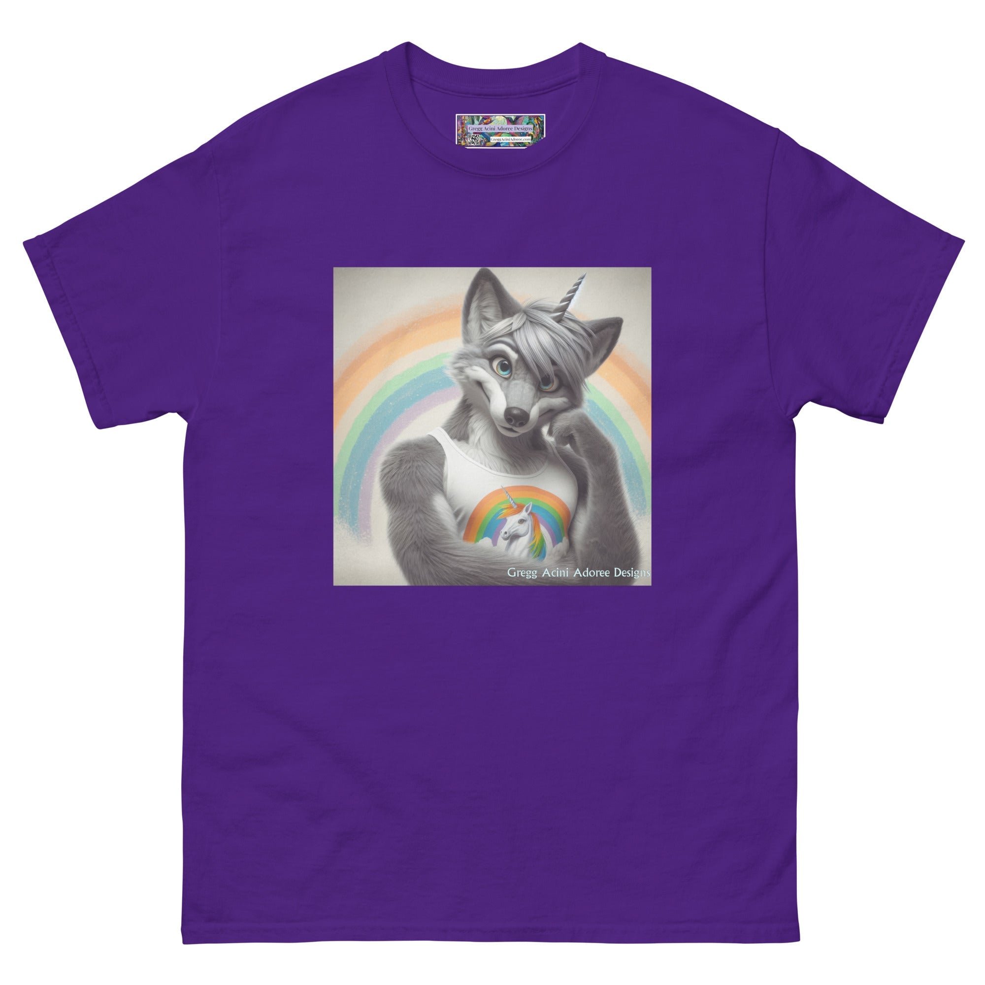 Furry Fox Unisex classic tee by Gregg Acini Adoree Designs - Gregg Acini Adoree Designs - Tee Shirt