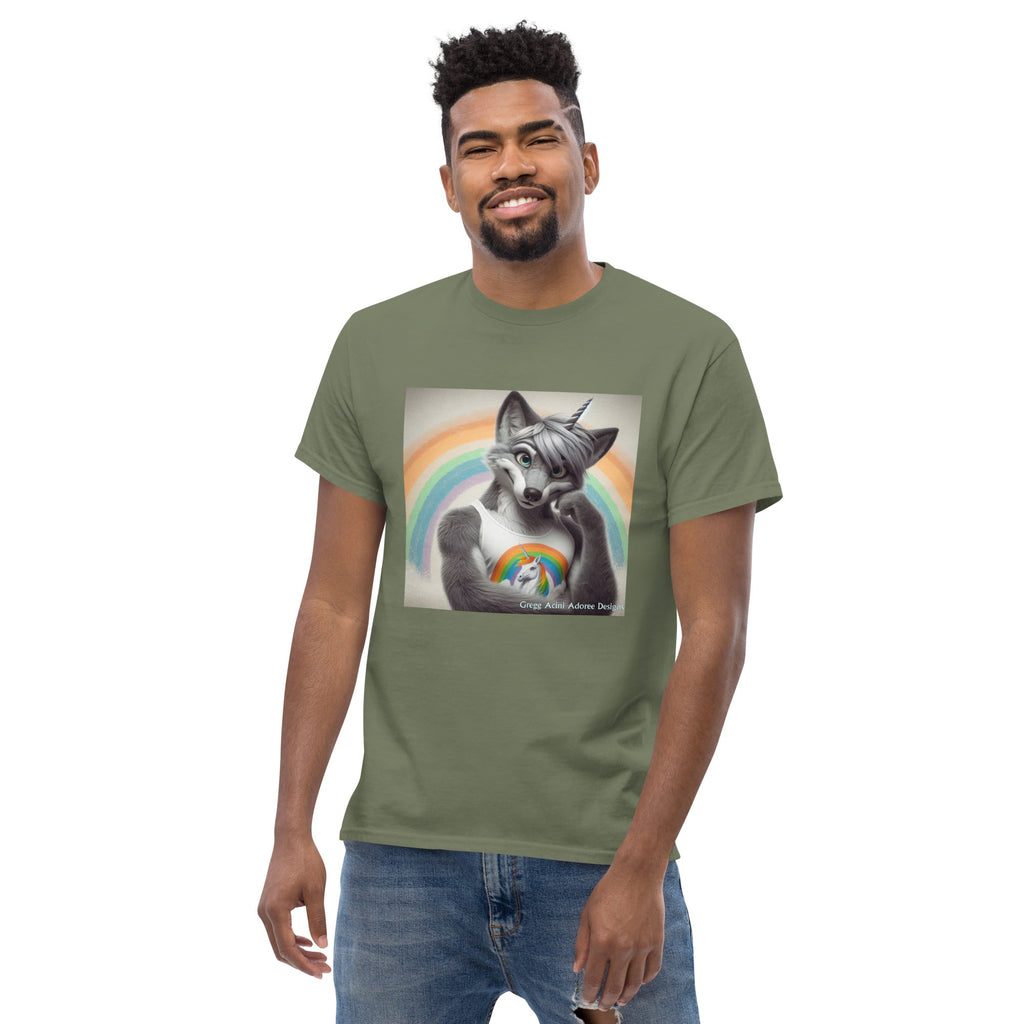 Furry Fox Unisex classic tee by Gregg Acini Adoree Designs - Gregg Acini Adoree Designs - Tee Shirt