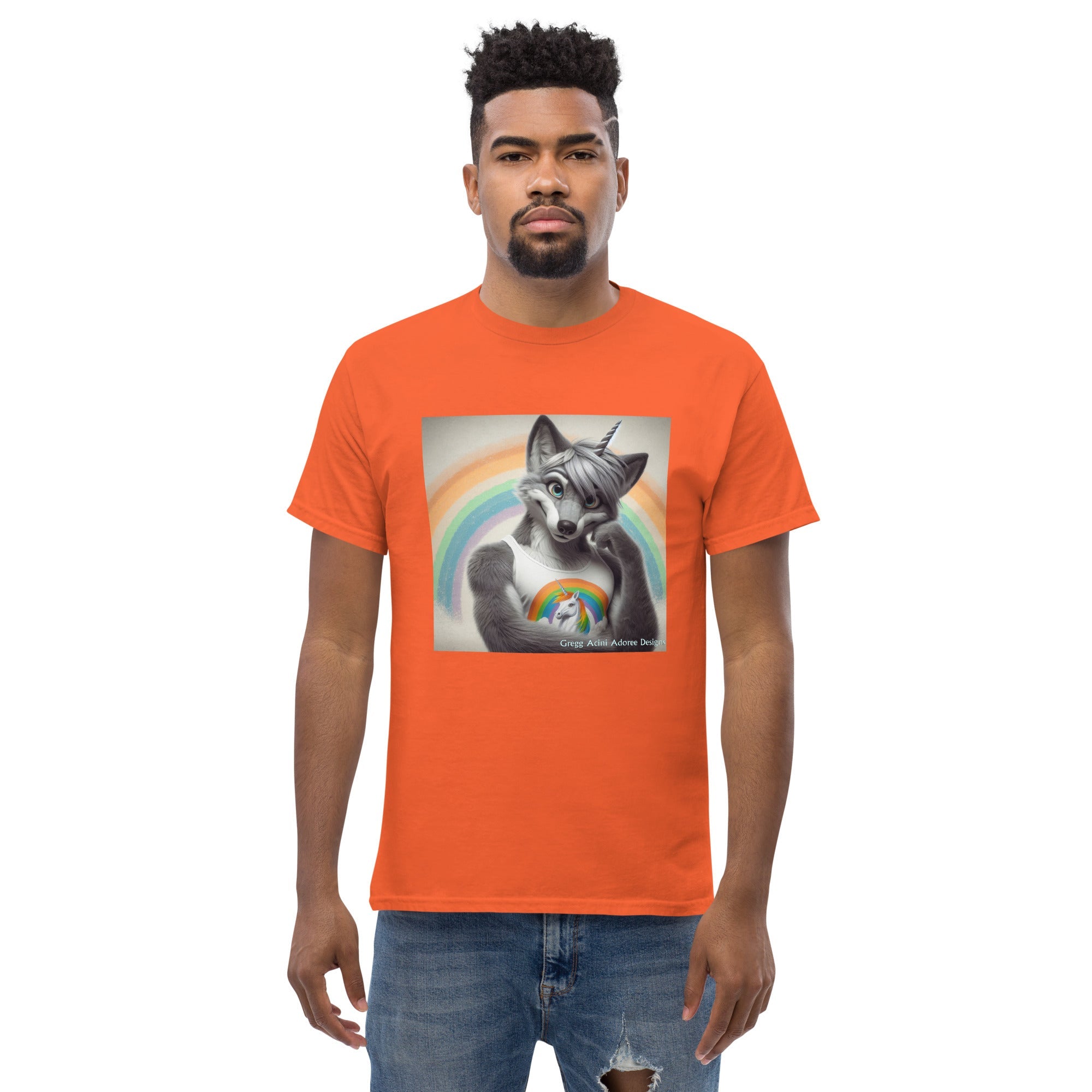 Furry Fox Unisex classic tee by Gregg Acini Adoree Designs - Gregg Acini Adoree Designs - Tee Shirt