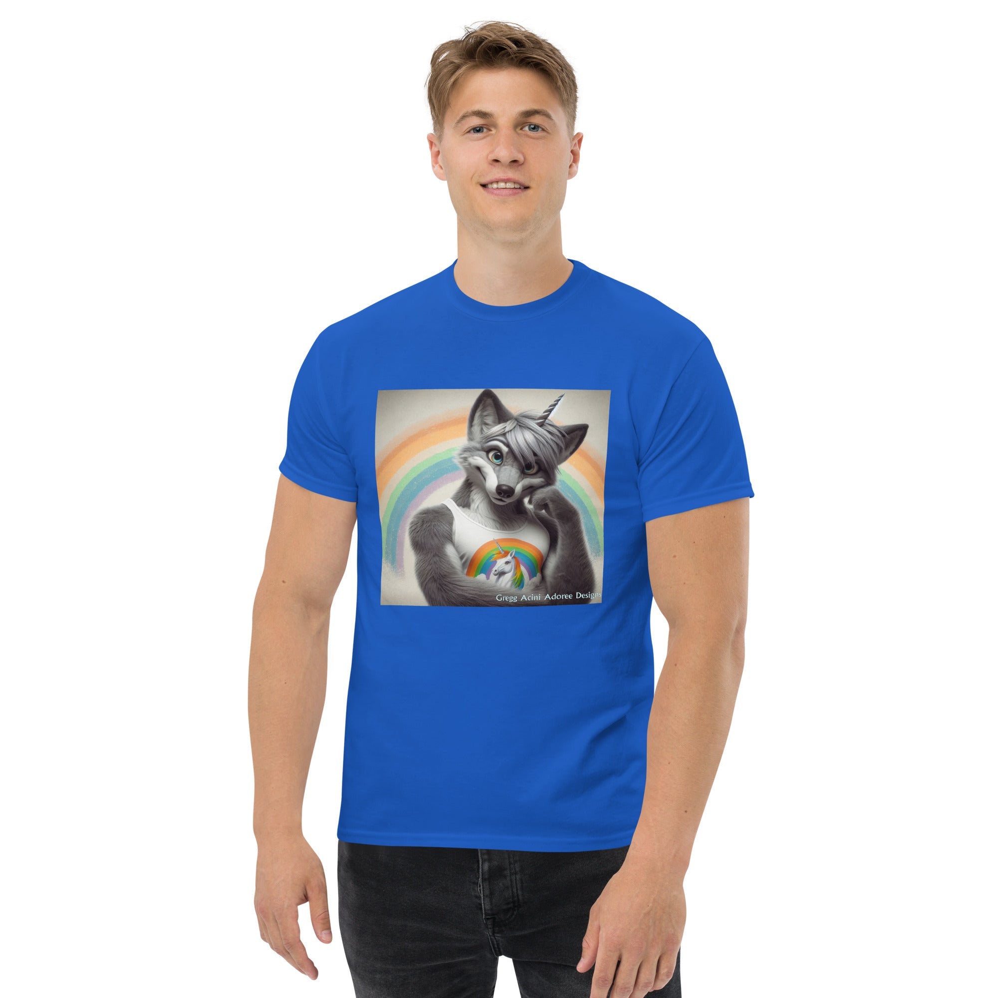 Furry Fox Unisex classic tee by Gregg Acini Adoree Designs - Gregg Acini Adoree Designs - Tee Shirt