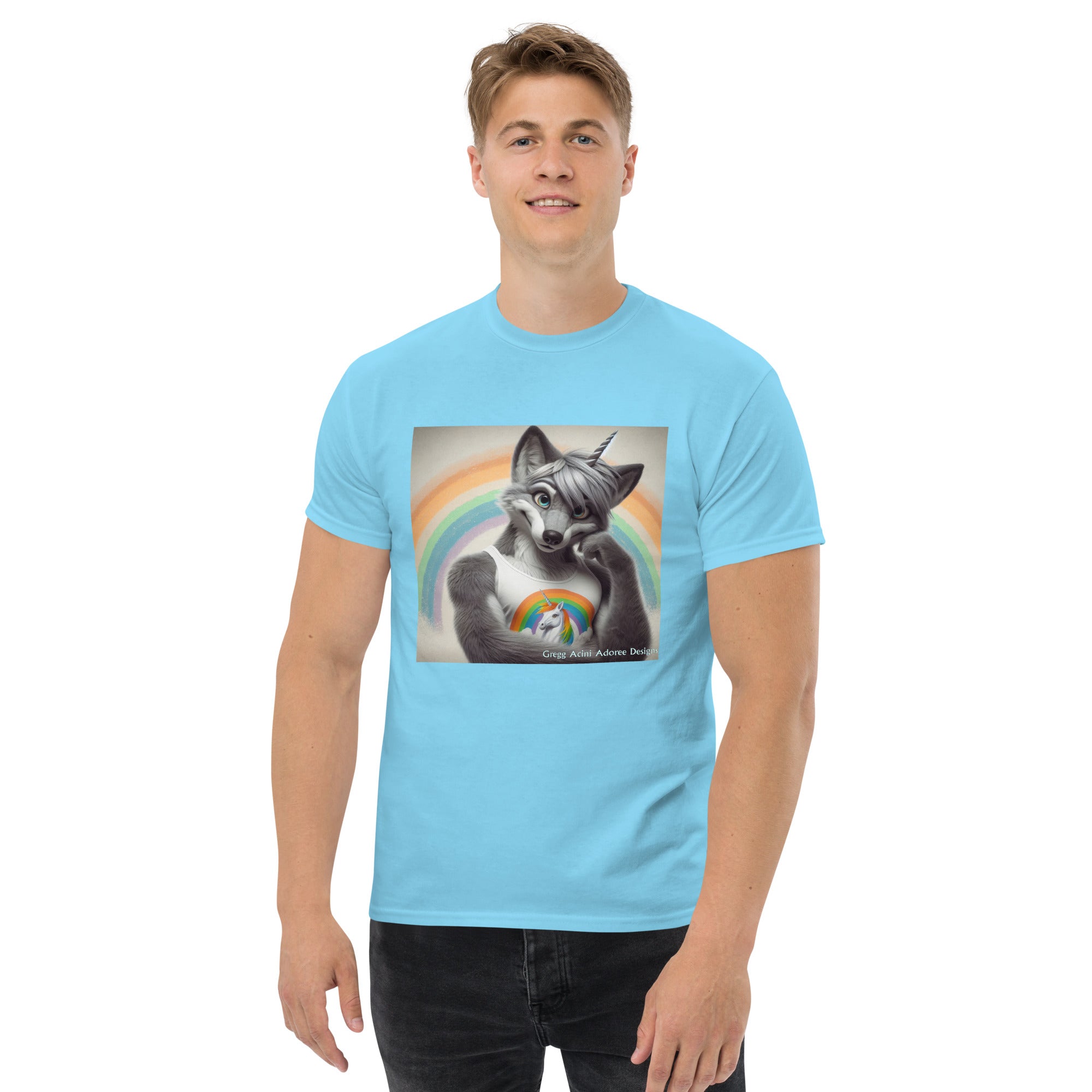Furry Fox Unisex classic tee by Gregg Acini Adoree Designs - Gregg Acini Adoree Designs - Tee Shirt